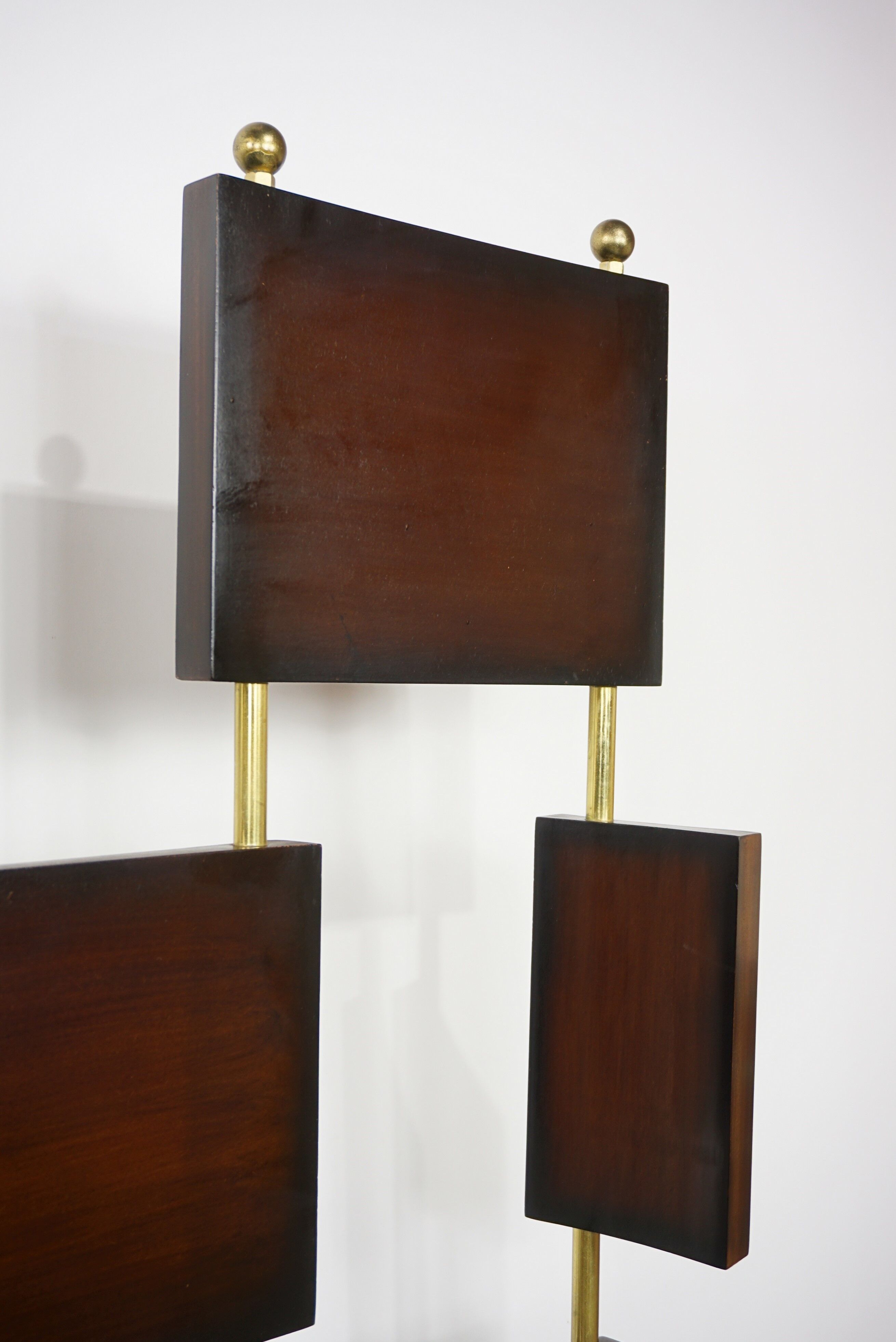 Wooden and brass screen