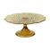 Vintage Art Deco Amber Cake Plate Dish Pressed Glass 30cm
