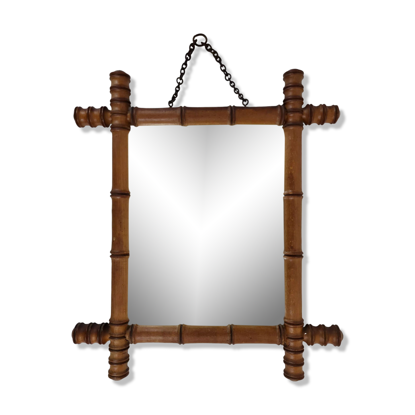 Bamboo mirror 1900, 38*44 cm