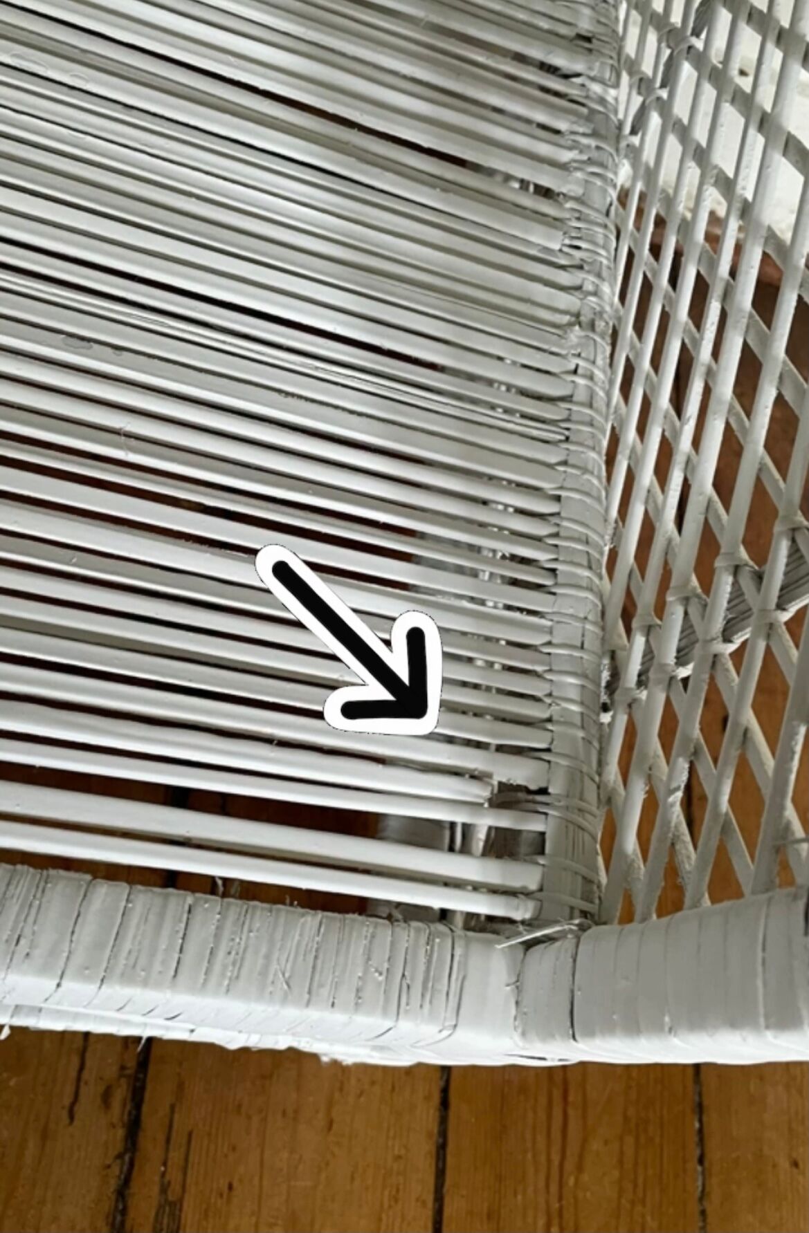 Etagère bibliothèque blanche en bambou et rotin