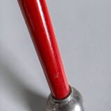 1950 red tripod floor lamp with plant holder | Opaline | Swan neck