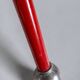 1950 red tripod floor lamp with plant holder | Opaline | Swan neck