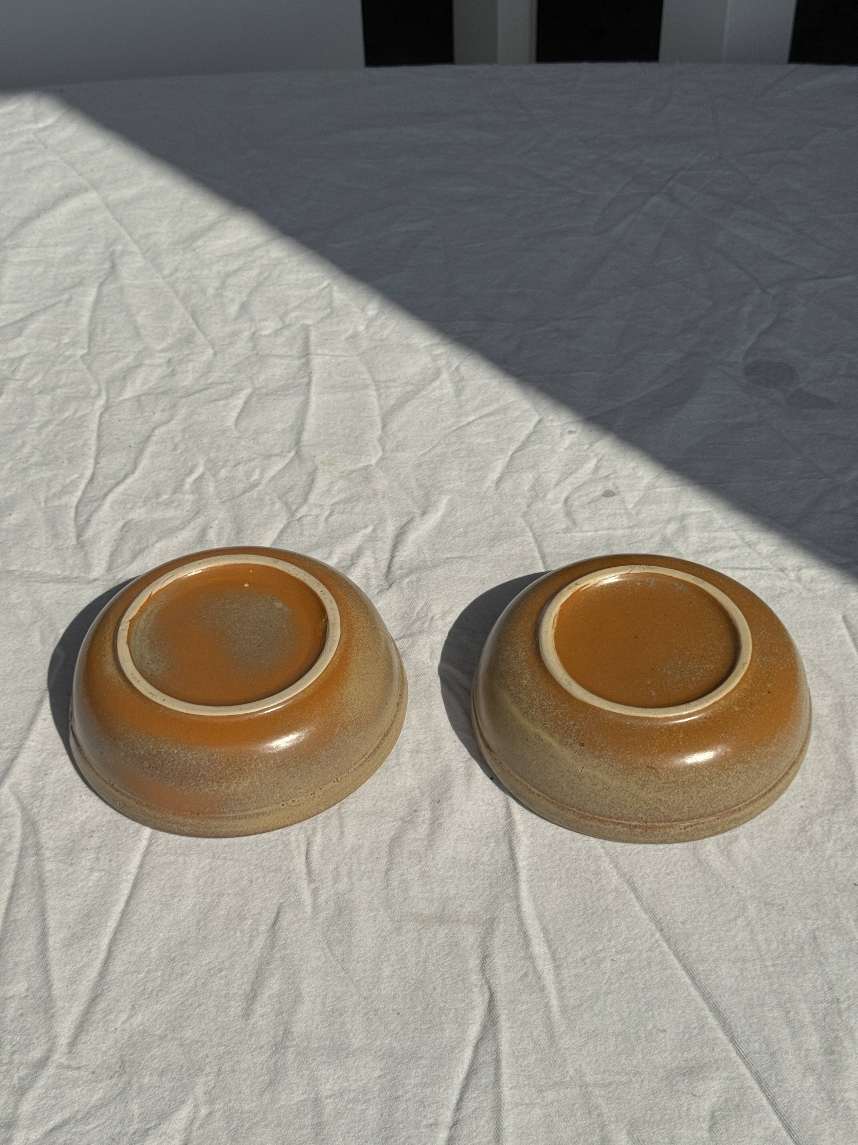 Lot de 2 bols bord épais dont un avec cheveu D17