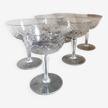 6 coupes à champagne cristal