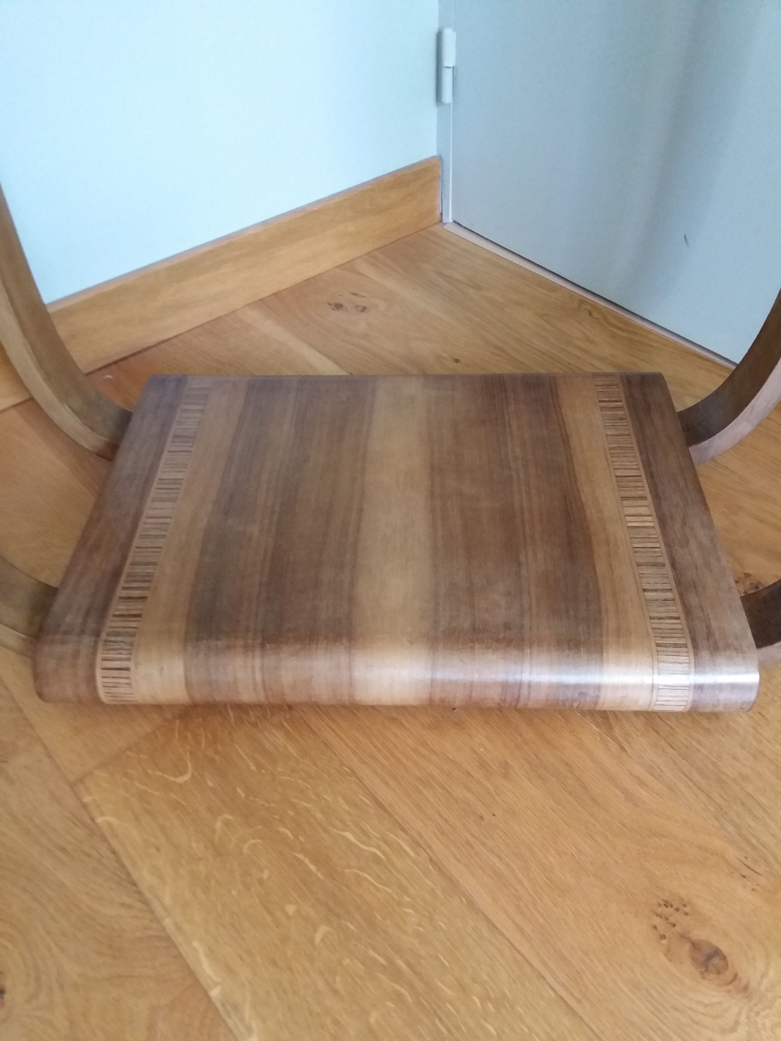 Art Deco curved wood console