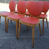 Set of 6 chairs Bistro vintage 60s