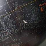 Black earth globe old wood base