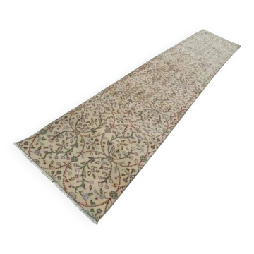 Tapis de couloir turc vintage 64x315 cm