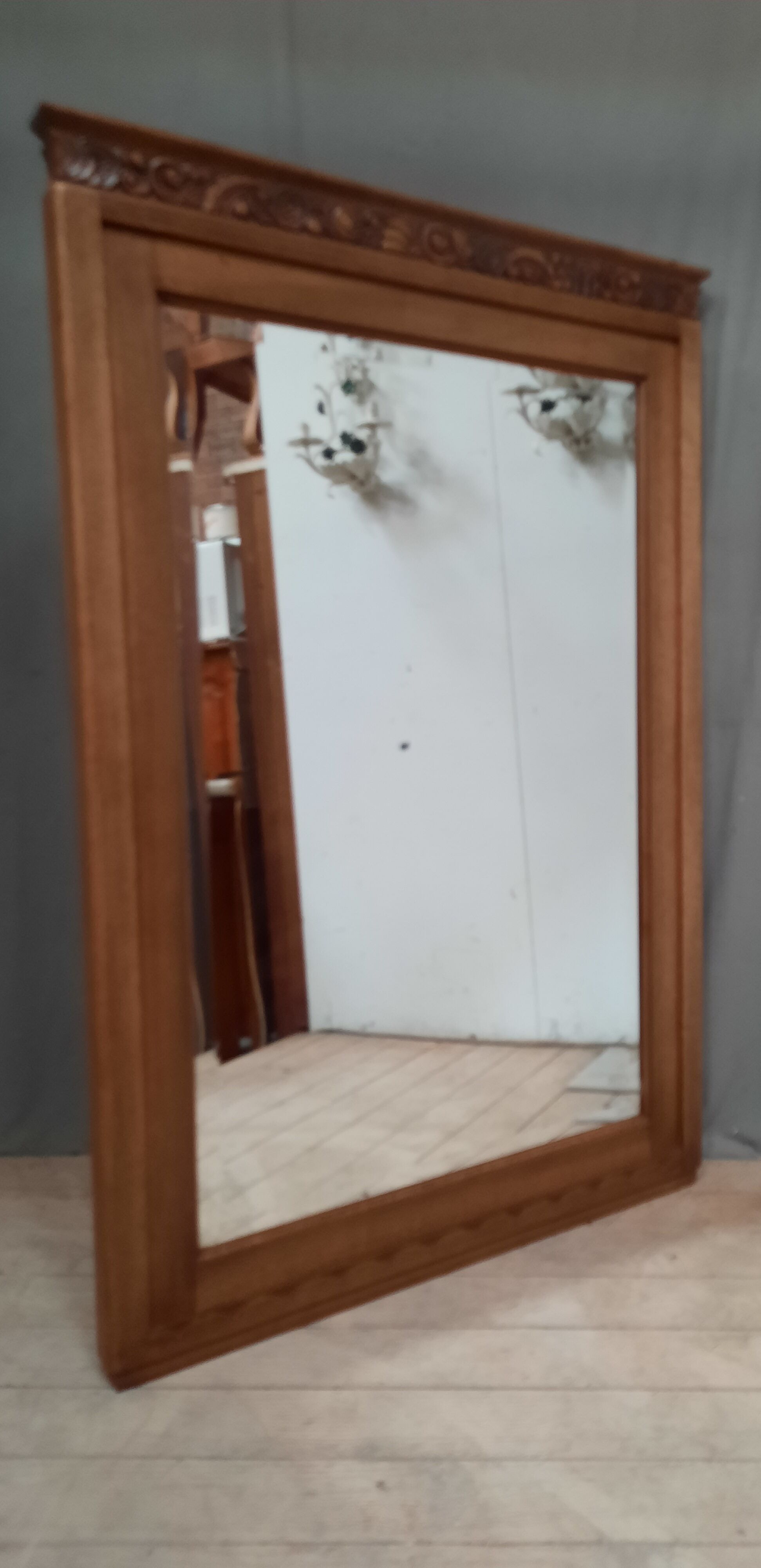 Art Deco mirror wooden surround