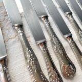 10 Vintage Rocaille Style Metal Knives