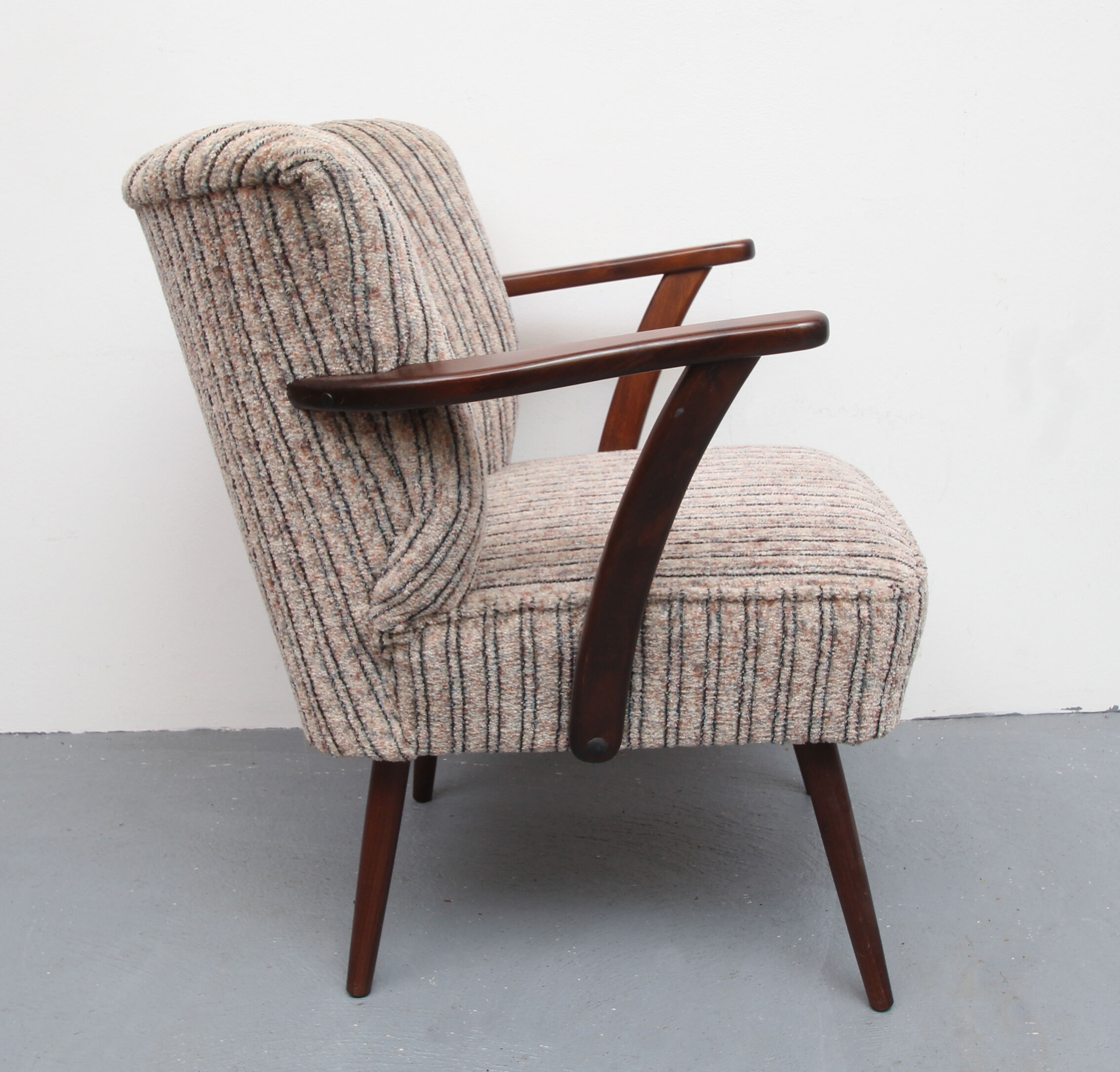 1950s cocktail armchair in grey-beige