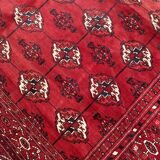 Nice big vintage carpet Bokhara handmade 200x282 cm
