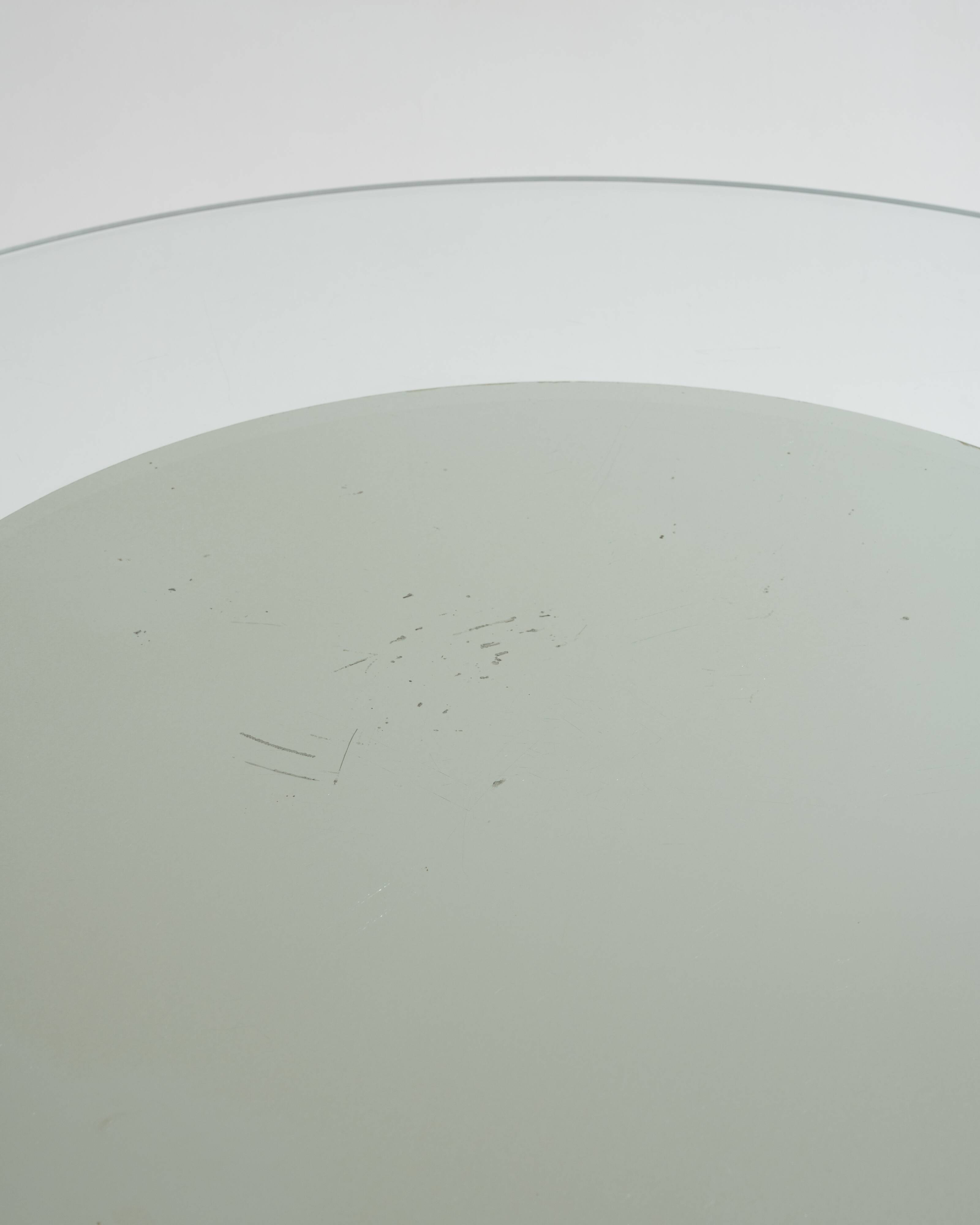 Glass and chrome dining table, antonia astori, 1960s