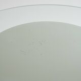 Glass and chrome dining table, antonia astori, 1960s