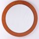 Vintage Large Round light wooden Wall Mirror, 1960s