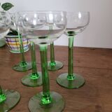 Set of 6 stemmed glasses for white wine from Alsace