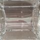Large ashtray in solid crystal modernist design monogram "sa" art