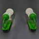 Pair German green wall sconces by Graewe