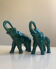 Pair of marbled faience elephants from Saint Clément