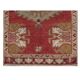 Hand-knotted Small Rug. Vintage Doormat. Turkish Seat Cover. Entryway Rug. Kitchen Mat. Bath Mat