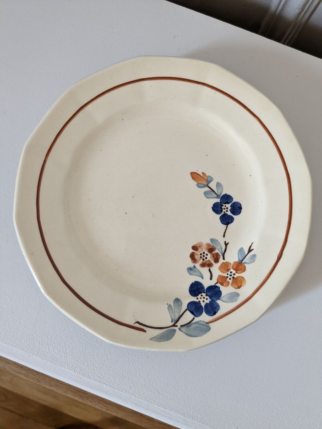 Ten flat plates Sarreguemines