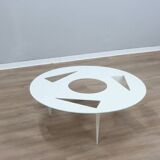 Ulyssimo minimal round coffee table by U. Müller Reisser 1990s