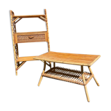 Rattan living room set, 1970s