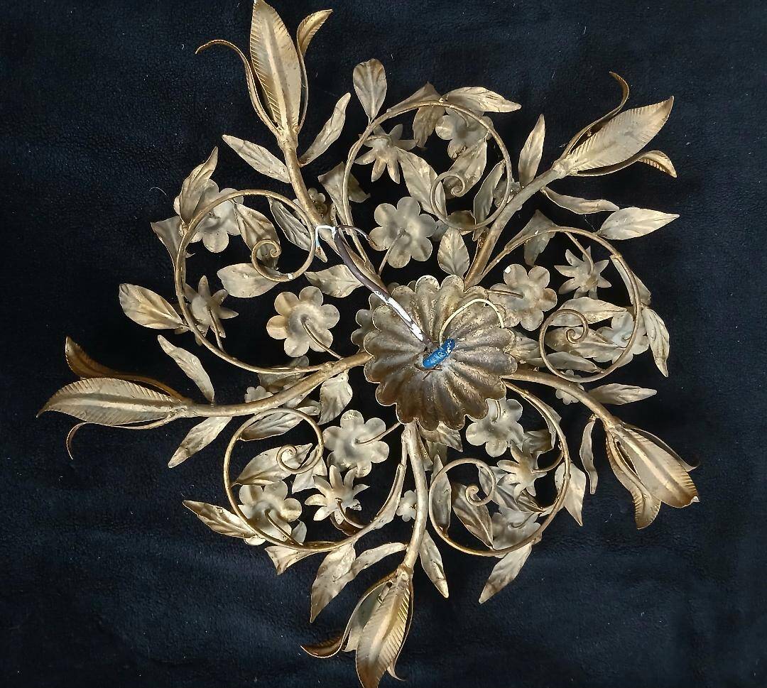 Ceiling light chandelier metal gold Italy style Hans Kogl