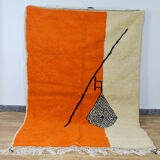 Orange berber carpet 248 x 152 cm