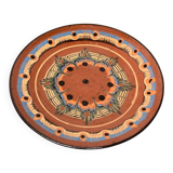 Vintage wall plate in hand-painted ceramic, 1970s