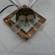 Applique 2 bras Art Déco miroir et laiton