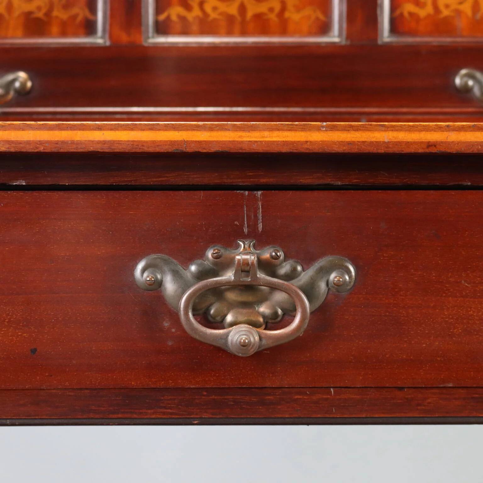 Bureau Arts and Crafts en acajou et érable