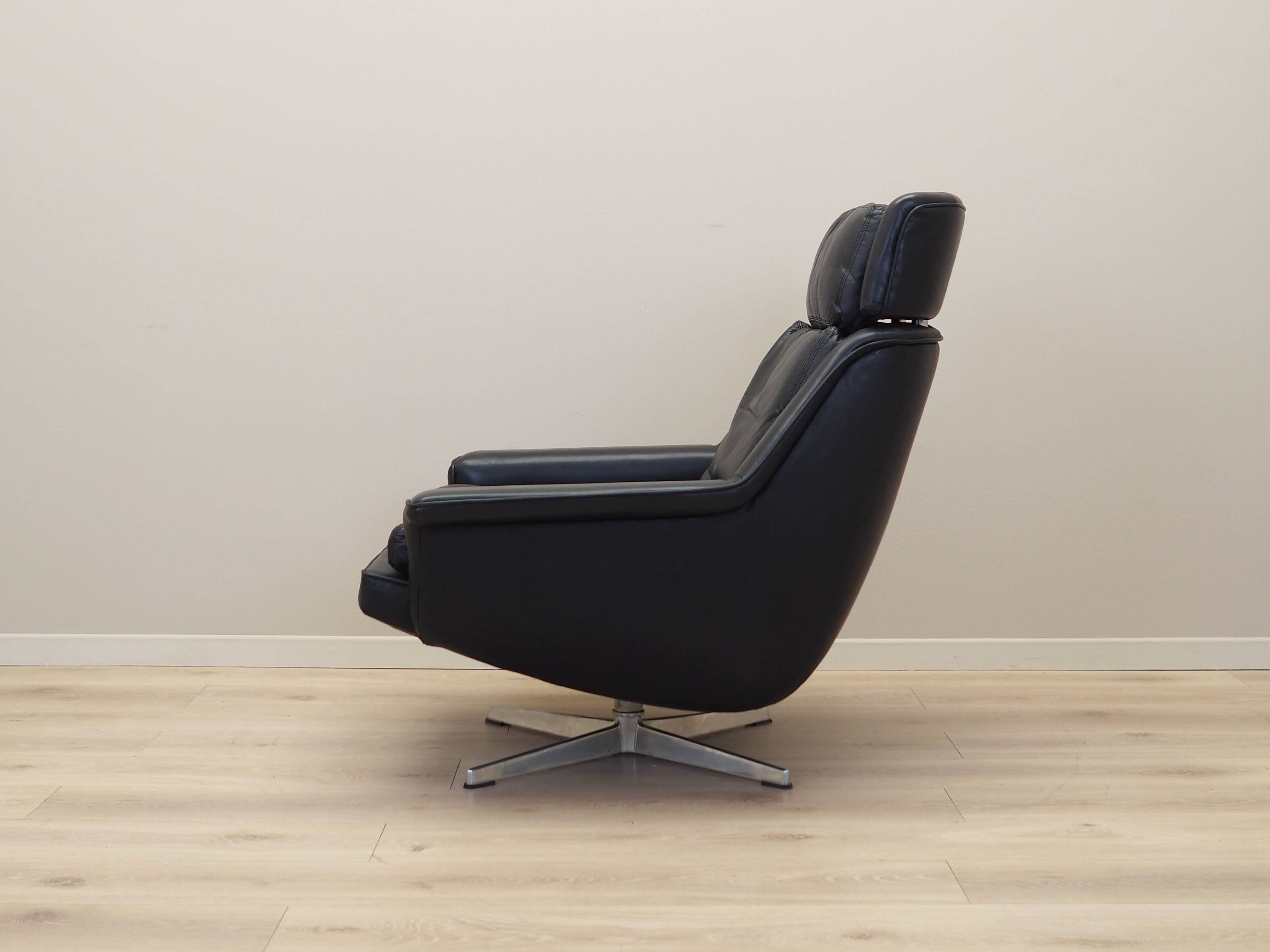 Swivel armchair, Danish design, 1970s, designer: Werner Langenfeld, manufacture: Esa