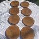 9 plates in straw slurry val d or creation made in france vintage