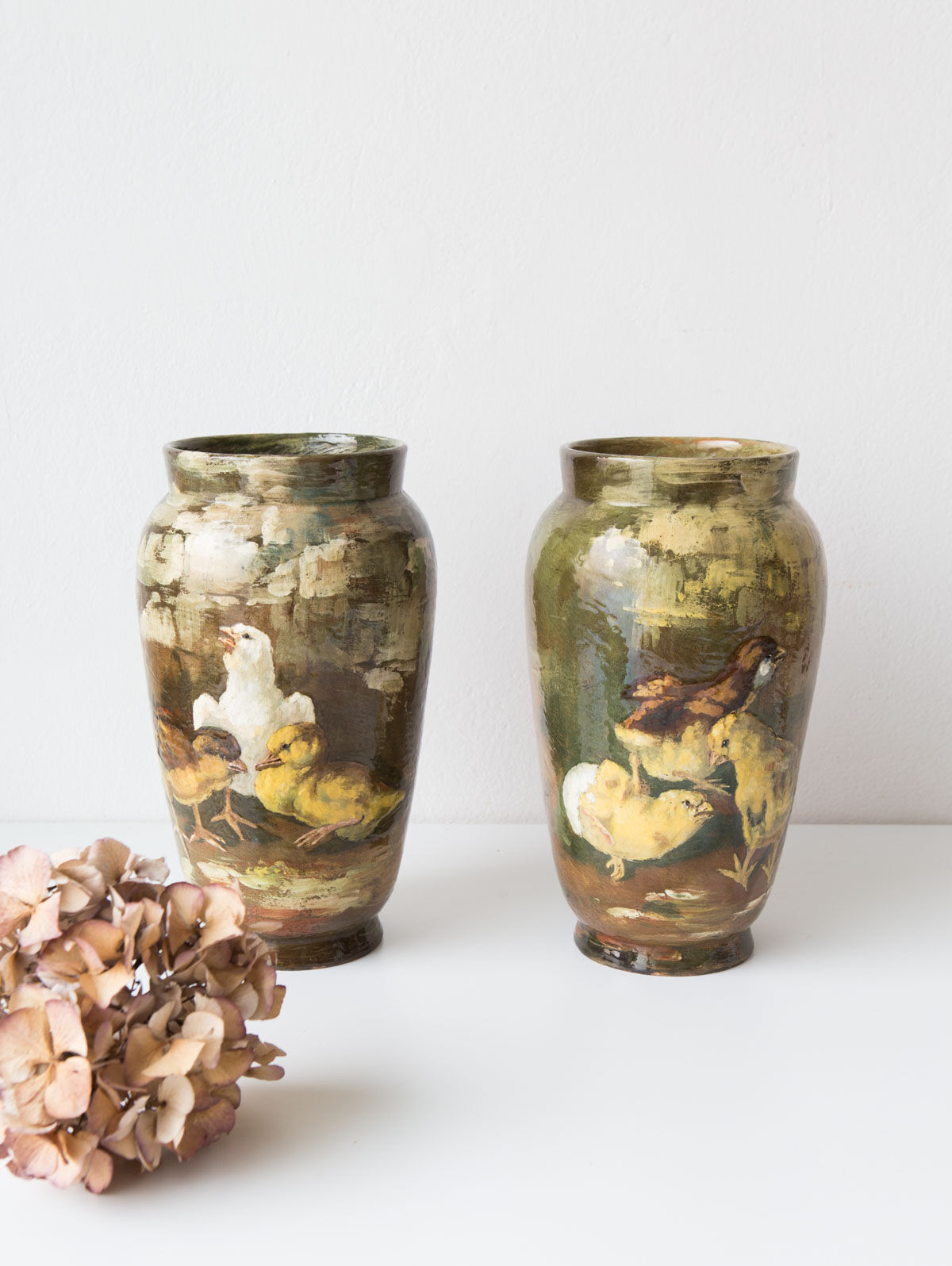 Paire vases Théodore Lefront fin 19ème
