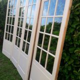 Double door glass partition