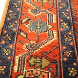 Tapis persan traditionnel noué à la main tapis de salon en laine rouge 134x136cm