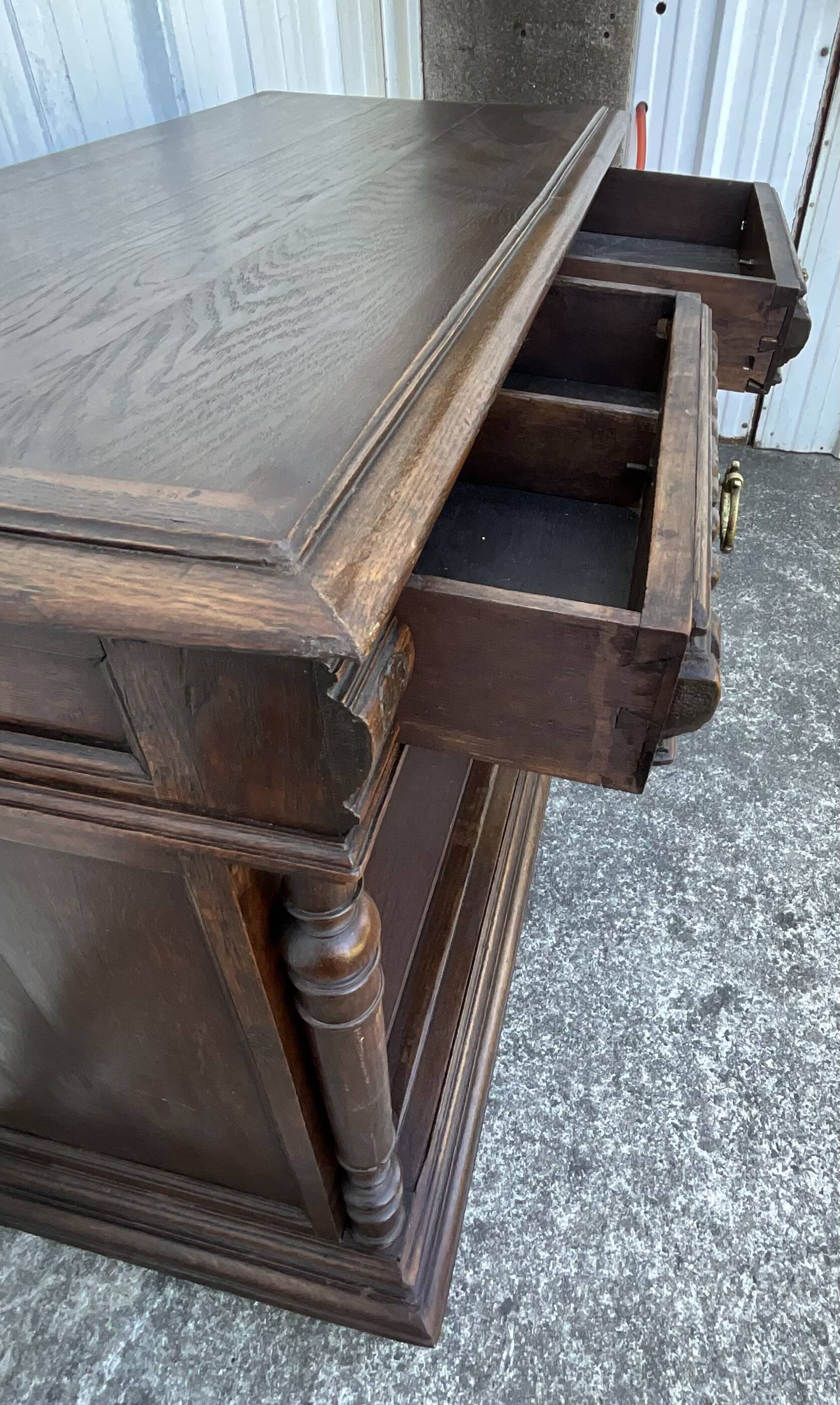 Solid Oak Storage Unit – Country Style, Late 19th Century