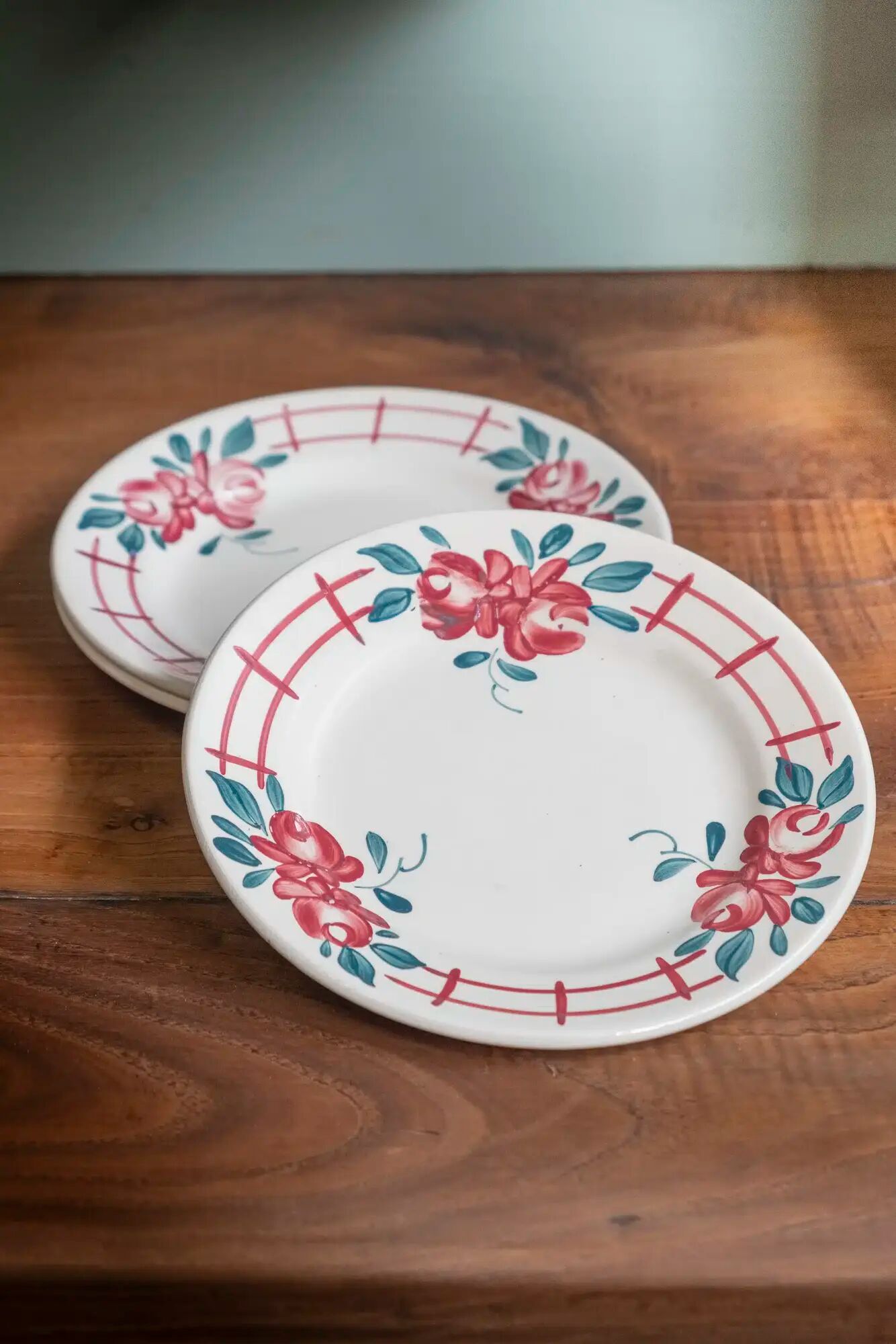 Set of 3 Sarreguemines "Camille" plates