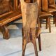 Sculptural high-back chairs in solid olive wood from the 1960s, set of 6.
