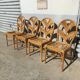 Set of 4 rattan chairs