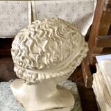 Concrete bust painted in beige - reproduction, detail of "The Dying Slave"