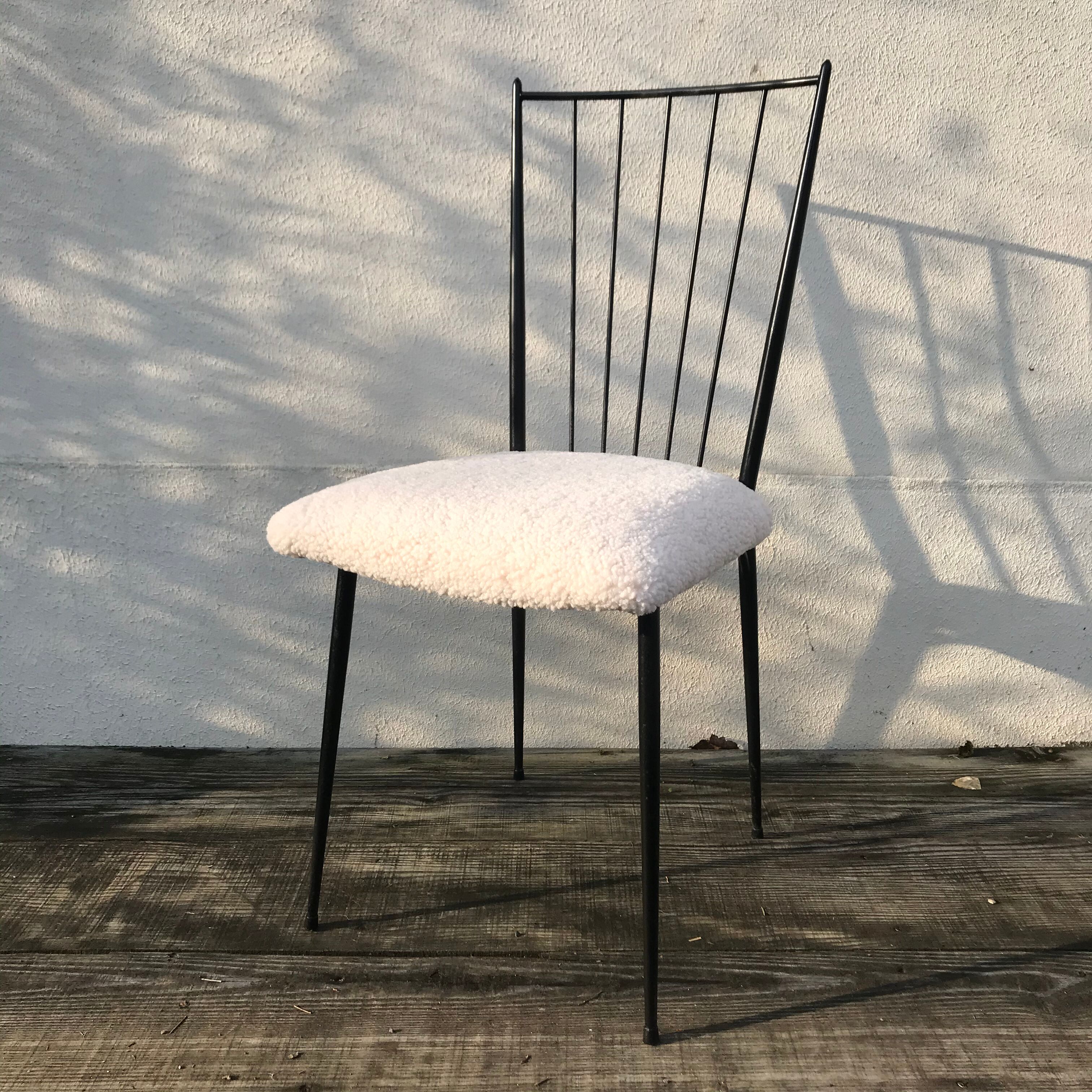 Chaise primavera vintage assise bouclette