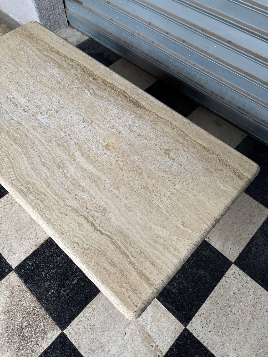 Vintage travertine coffee table