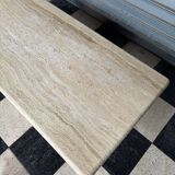 Table basse vintage en travertin