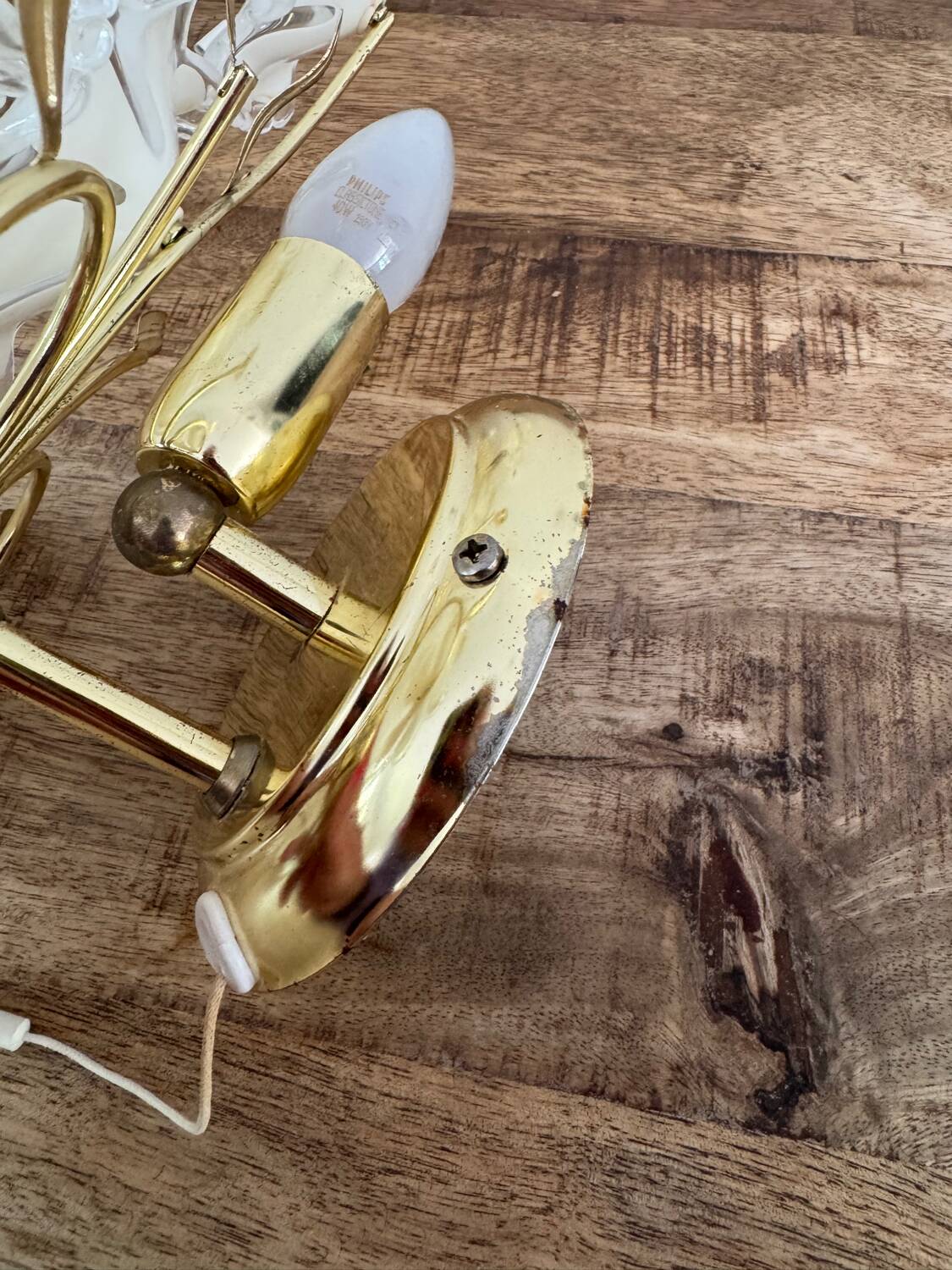 Set of Murano flower wall sconces