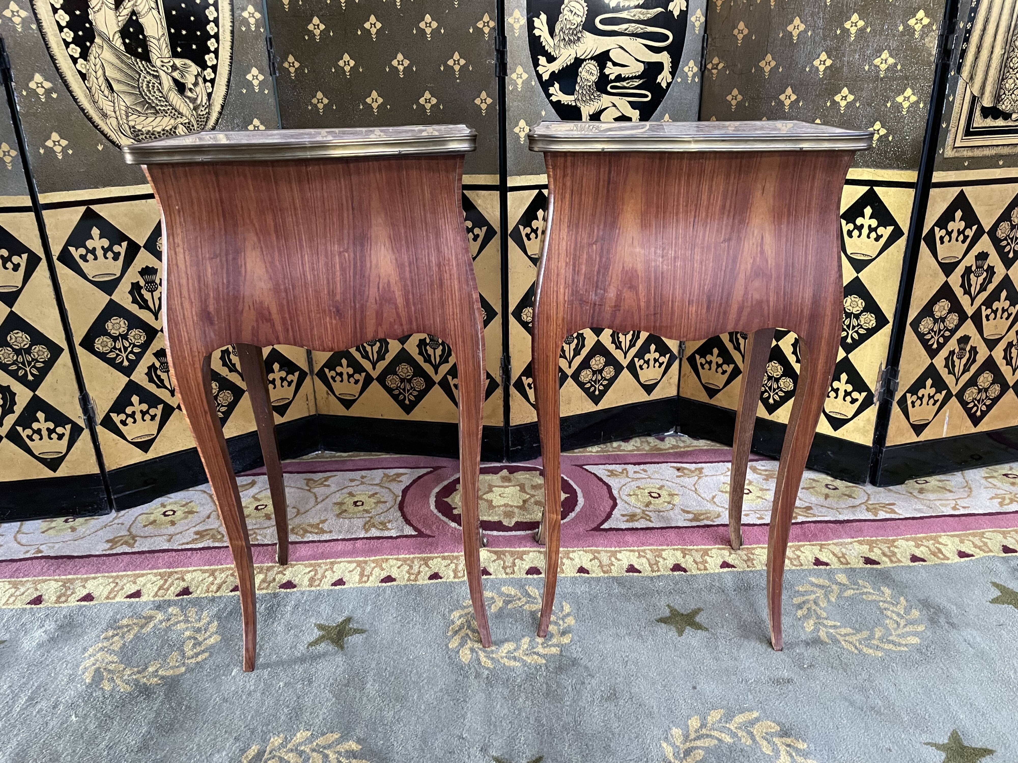 Pair of Louis XV style bedside tables