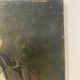 Old painting, portrait of a man with a pipe, signed and dated 57