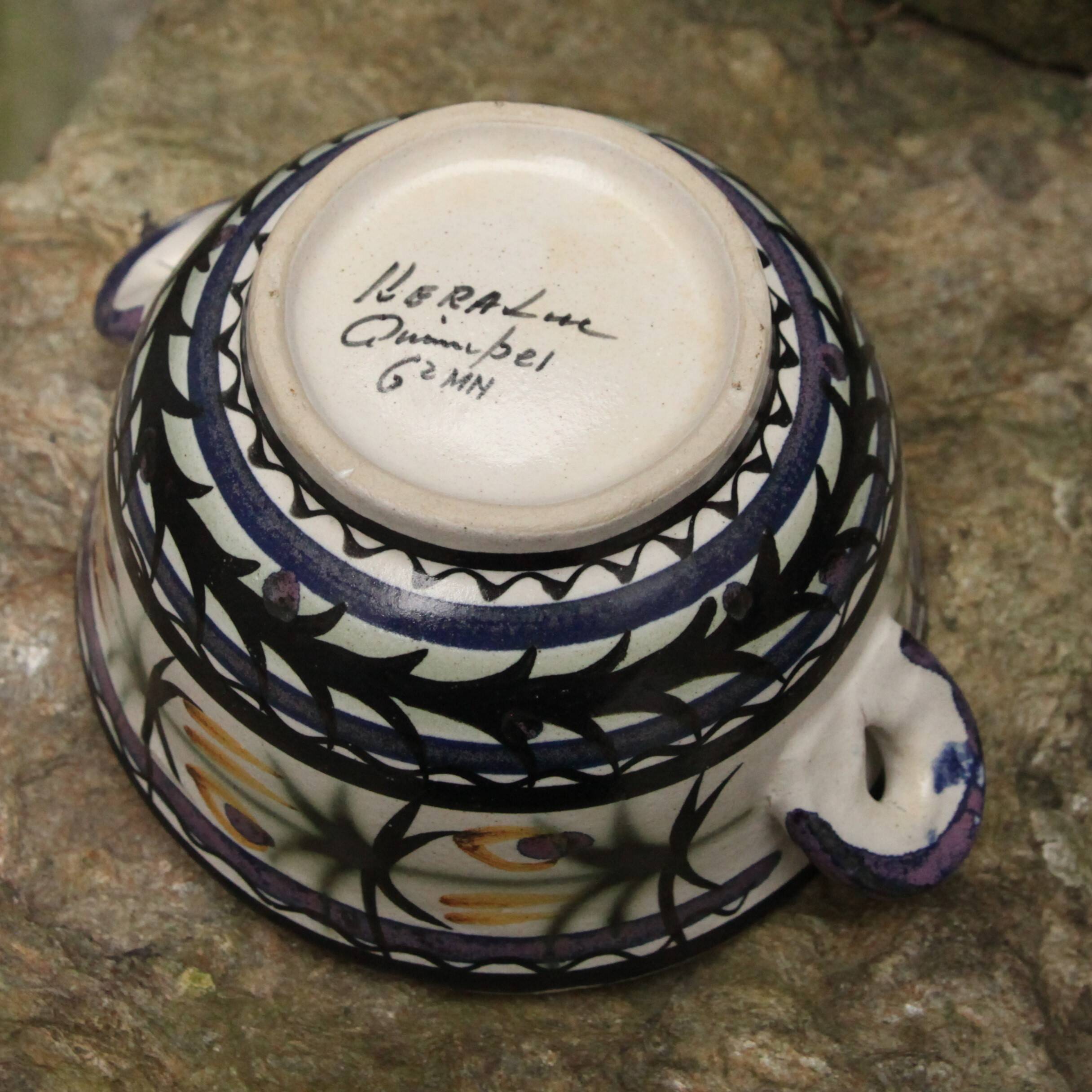 Keraluc Quimper ceramic covered pot