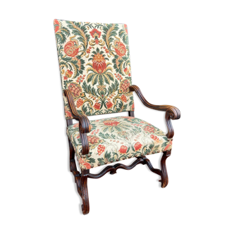 19th century Louis XIII-style walnut armchair